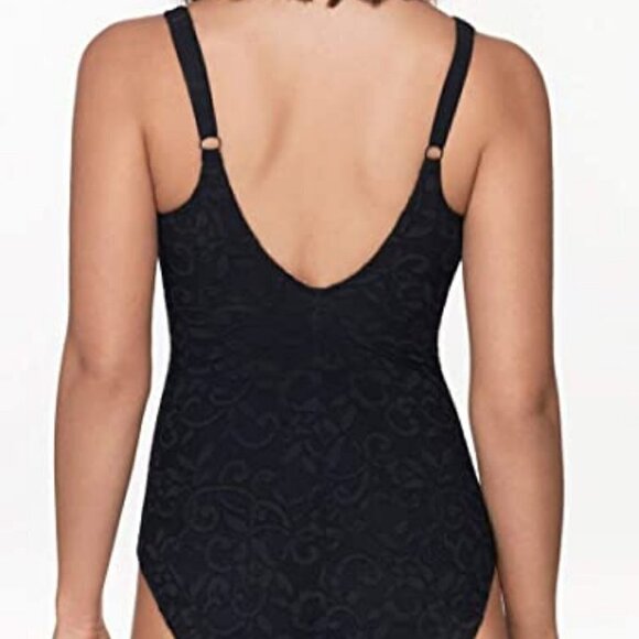 NWOT Profile By Gottex Black One Piece Swimsuit Size 8 D cup - Picture 3 of 8